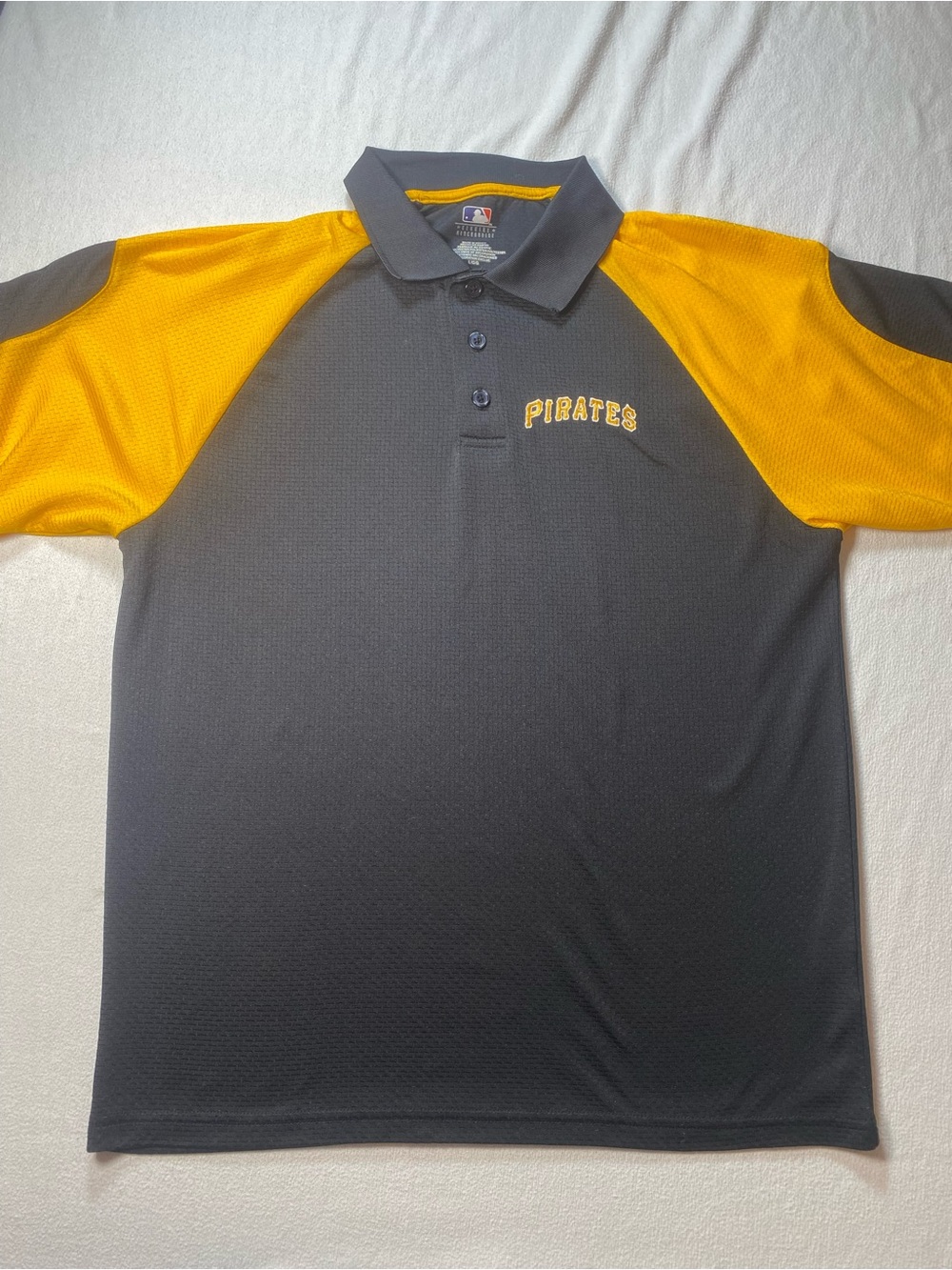 MLB Pittsburgh Pirates Black and Yellow Pirates Polo. See description.